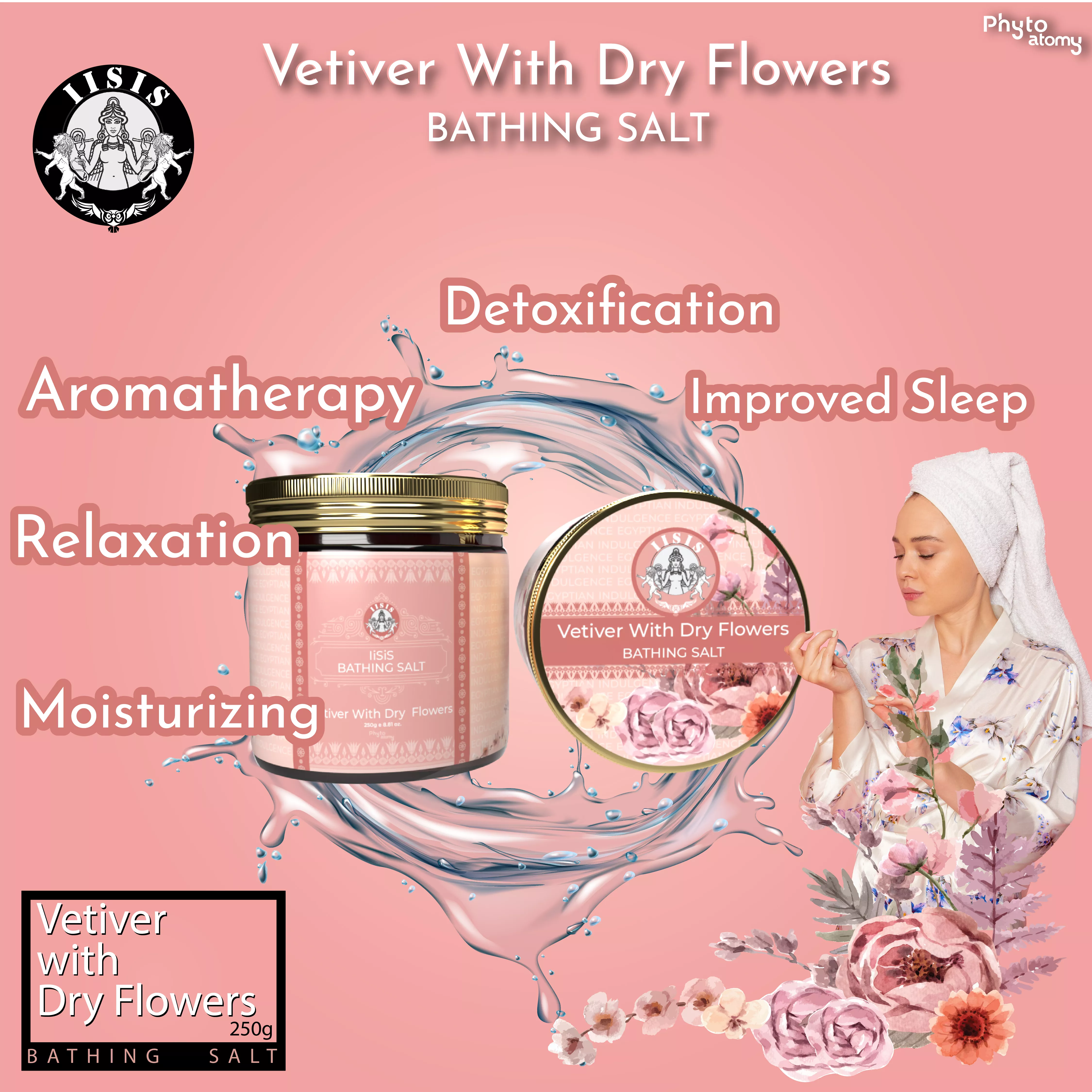 RBV B2B Rose Bath Salt  (250g) -18 Pcs.